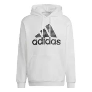 Image of adidas Essentials Camo Print French Terry Hoodie Mens - White