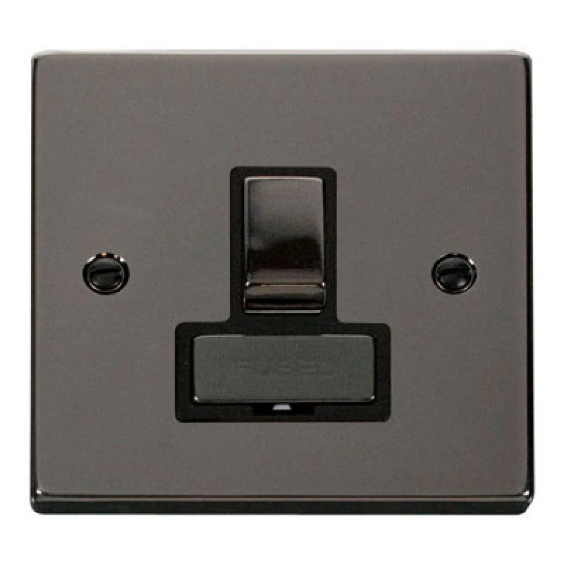 Image of SE Home Black Nickel 13A Fused Ingot Connection Unit Switched Black