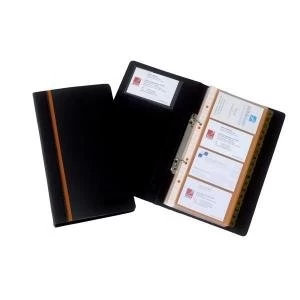 Image of Rexel Business Card Book Professional Ring Binder with A-Z Index