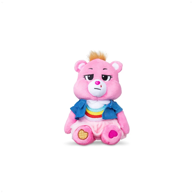 Image of Basic Fun Care Bears x Stranger Things Cheer Bear as Eleven - 22cm Plush - Limited Edition Collectible - Gift for Stranger Things Fans