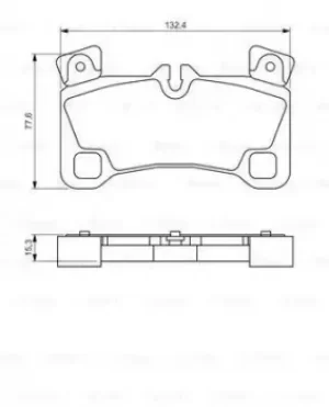 Image of Bosch 0986494205 BP1141 Brake Pad Set Disc Brake Rear Axle