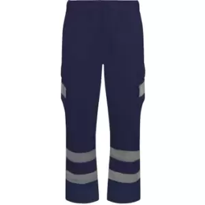 Image of PRO RTX High Visibility Mens Cargo Trousers (XL L) (Navy) - Navy