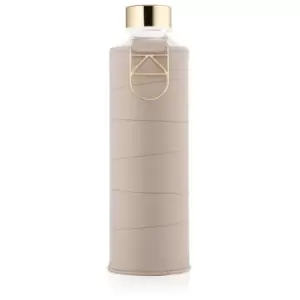 Image of Equa Mismatch glass water bottle + faux leather case colour Beige 750ml