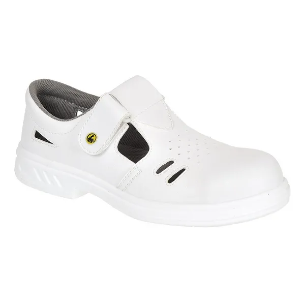 Image of Portwest Steelite Ebro ESD Safety Sandals FW48WHR37 Colour: White