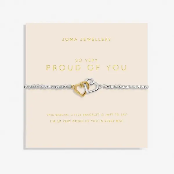 Image of Forever Yours So Very Proud Of You Silver Gold Plated 17.5cm Bracelet 6879