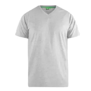 Image of Duke Mens Signature-1 V-Neck T-Shirt (M) (Grey Melange)