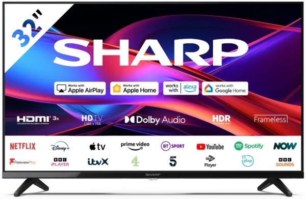 Image of Sharp 32" 1T-C32GD2225K Smart HD LED TV
