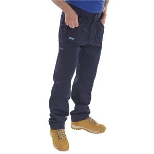 Image of Click Workwear Work Trousers Navy Blue 48 Short Ref AWTN48S Up to 3
