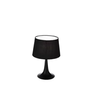 Image of London 1 Light Small Table Lamp Black, E27
