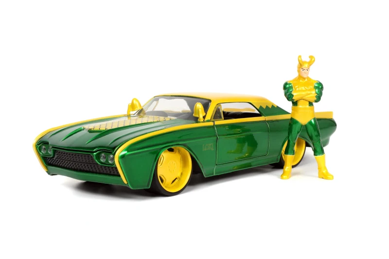 Image of Marvel Loki 1963 Ford Thunderbird 1:24 With Figure 1007806