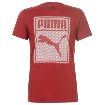 Image of Puma Box QT T Shirt Mens - Red