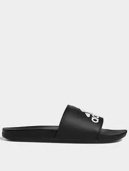 Image of adidas Adilette Comfort Slides - Black/White, Size 9, Men