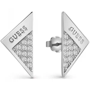 Image of Ladies Guess Rhodium Plated Revers Earrings
