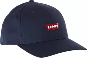 Image of Levis Mid Batwing Flexfit Baseball Cap - Navy