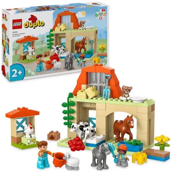 Image of LEGO DUPLO Town Caring for Animals at the Farm Toy Set 10416