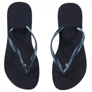 Image of Havaianas Crystal Glam Flip Flops - NAVY Blue