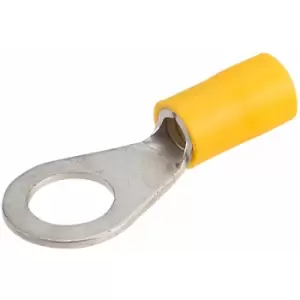 Image of Yellow 8mm Ring Terminal Pack of 100 - Truconnect