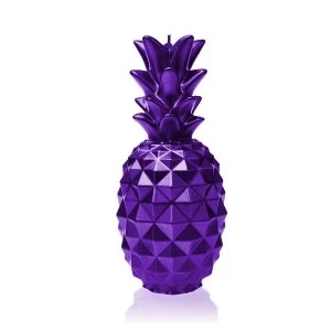 Image of Violet Metallic Large Pineapple Candle