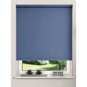 Image of NewEdgeBlinds Blackout Roller Blinds Navy 100cm Width x 165cm Length