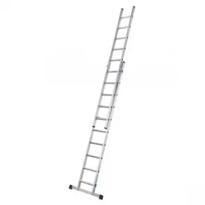 Image of Zarges 44824 Double Extension Ladder with Stabiliser Bar 2-Part D-...