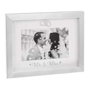 Image of Silver Event Frame Mr & Mrs 6x4