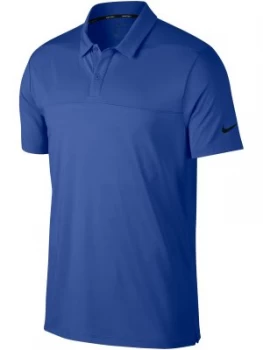 Image of Mens Nike Color Block Dry Polo Left Sleeve Royal Blue