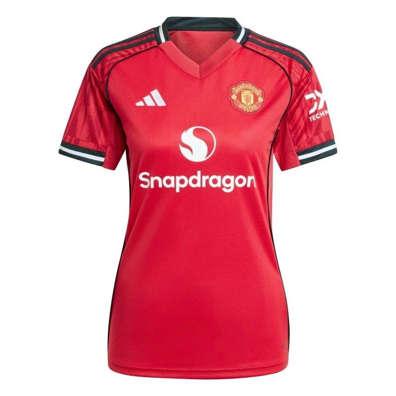 Image of adidas Manchester United Home Shirt 2025 2026 Womens Red female 8 (XS)