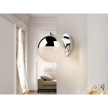 Image of Schuller Lighting - Schuller Sphere - Integrated LED Wall Lamp Polished chrome