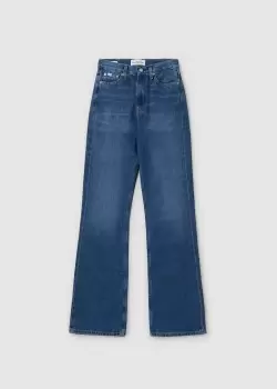 Image of Calvin Klein Womens Authentic Bootcut Jeans In Denim Dark