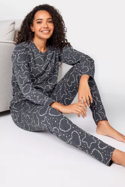 Image of Print Tapered Leg Pyjama Set