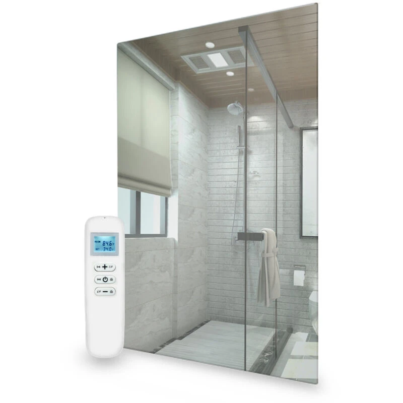 Image of MIRRORSTONE INFRARED HEATING Mirrorstone 700W Mirrored WiFi Infrared Heating Panel - Electric Panel Heater-Wall Mounted MS-MIR-700W