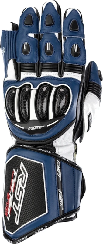 Image of RST Tractech Evo 4 Motorcycle Gloves, white-blue, Size L for Men