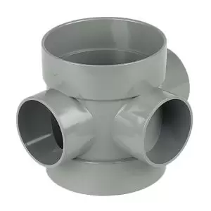 Image of Floplast Ring Seal Soil Grey Boss Pipe, (Dia)110mm (L)140mm