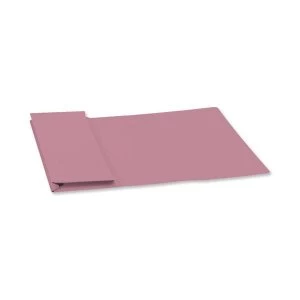 Image of Guildhall Foolscap 315gm2 35mm Spine Full Flap Pocket Wallet Pink Pack of 50
