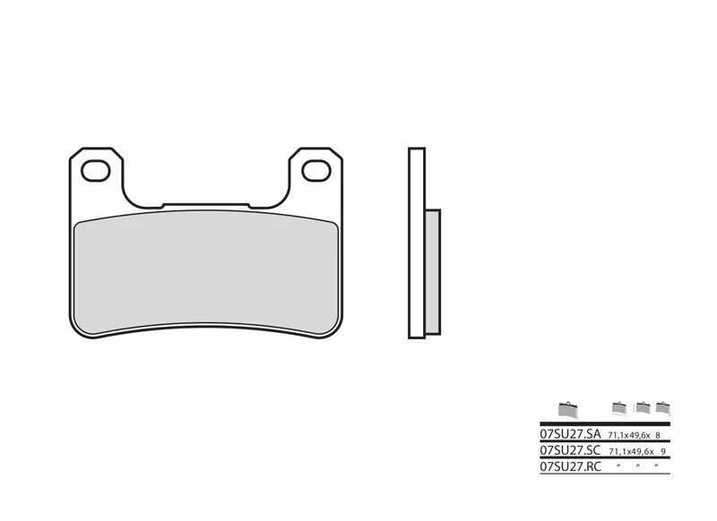 Image of Brembo S.p.A. Street Sintered Metal Brake pads - 07SU27SA