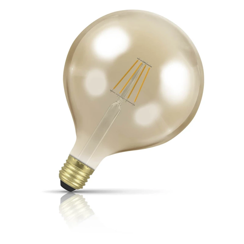 Image of Crompton Lamps LED G125 Globe 7W E27 Dimmable Filament Extra Warm White Antique Bronze (60W Eqv)