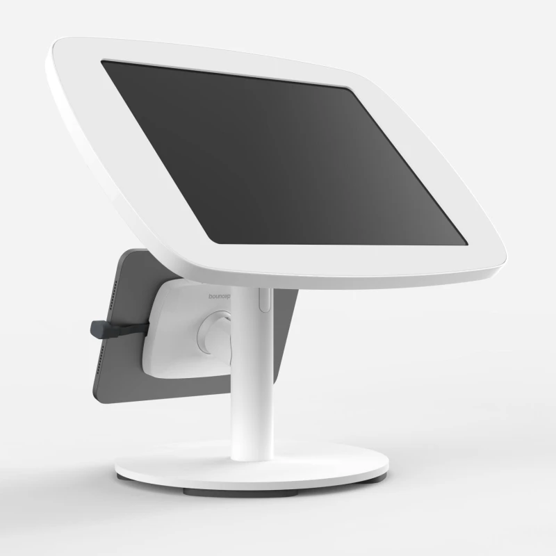 Image of Bouncepad Original Twin + Counter Base Apple iPad Pro 7th Gen 13-inch (2024) White Covered Front Camera and Home Button TWCO-W1-PL7-MG