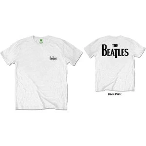 Image of The Beatles - Drop T Logo Mens Medium T-Shirt - White