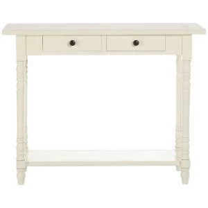 Image of Heritage Console Table Rectangular / 2 Drawers Antique White