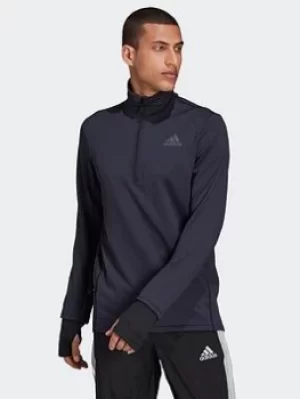 Image of adidas Cold.rdy Running Cover-up, Black, Size S, Men