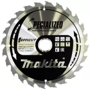 Image of Makita SPECIALIZED Efficut Wood Cutting Saw Blade 235mm 24T 30mm