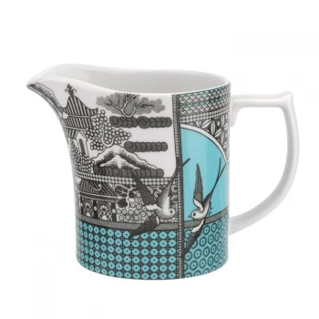 Image of Spode PW Willow Milk Jug - Teal