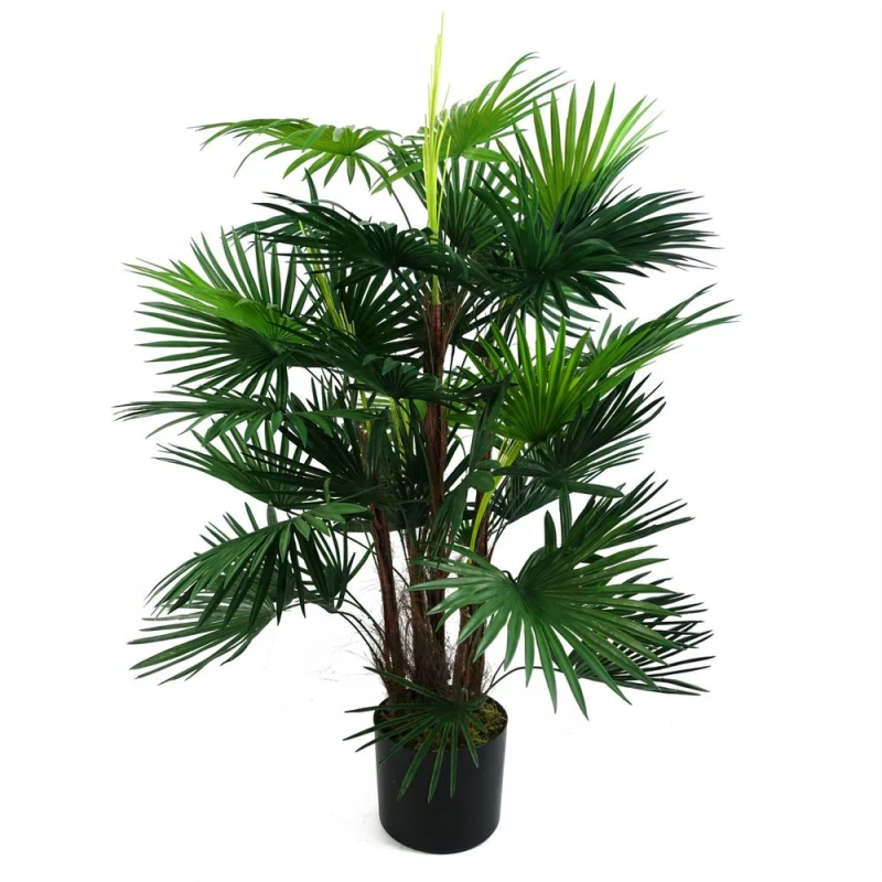 Image of Leaf Fan Palm Artificial Tree 90cm - Realistic plant by Botanik Green