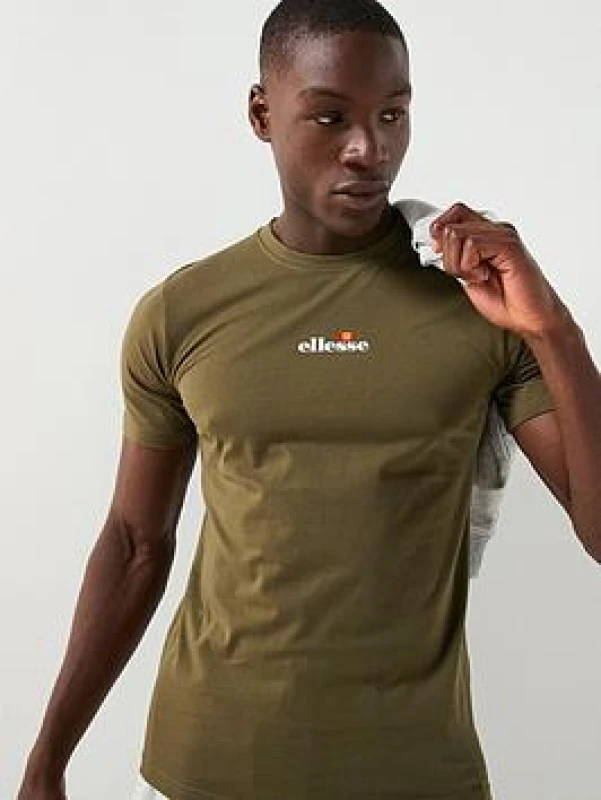 Image of Ellesse Mens Ollio 2 Tee in Khaki Size: Large Khaki Male L