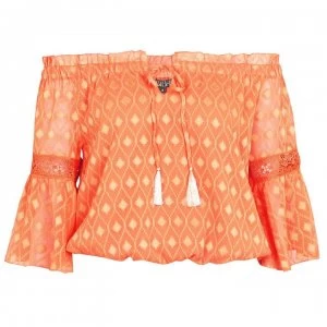 Image of Biba Bardot Blouse - Orange