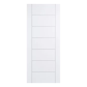 Image of LPD Modica Contemporary Fully Finished White Composite External Front Door - 1981mm x 838mm (78 inch x 33 inch) LPD Doors GRPMODWHI33