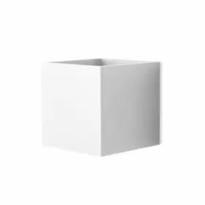 Image of Kub LED wall light, White aluminum