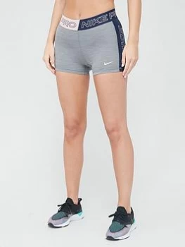 Image of Nike Pro Training 3" Shorts - Grey/Navy Size M Women