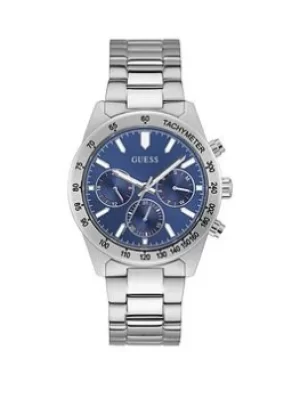 Image of Guess Guess Altitude Stainless Steel Mens Watch, Silver, Men