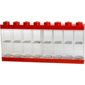 Image of LEGO Mini Figure Display (16 Minifigures) - Bright Red